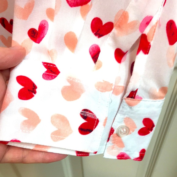 Sprinkled Hearts L/S Rayon Shirt - Picture 7 of 10